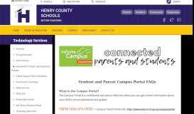 
							         Technology Services / Campus Portal Information - Henry County ...								  
							    