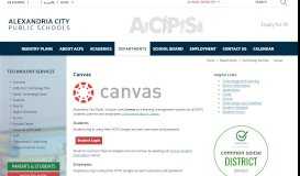 
							         Technology Services / Canvas - Alexandria City Public Schools								  
							    