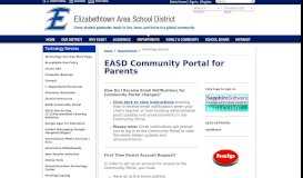 
							         Technology Services / EASD Community Portal for Parents								  
							    