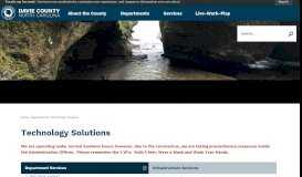 
							         Technology Solutions | Davie County, NC - Official Website								  
							    