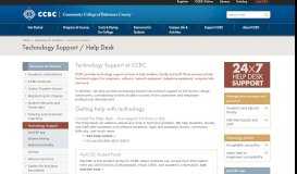 
							         Technology Support at CCBC								  
							    
