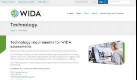 
							         Technology | WIDA								  
							    