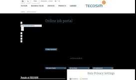 
							         TECOSIM Online job portal								  
							    