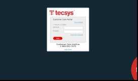 
							         TECSYS Customer Care Portal Login								  
							    