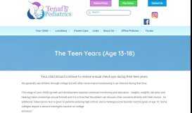 
							         Teenager - Tenafly Pediatrics								  
							    
