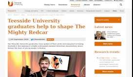 
							         Teesside University graduates help to shape The Mighty Redcar ...								  
							    