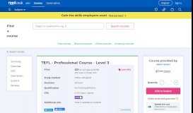 
							         TEFL - Professional Course - Level 3 course | reed.co.uk								  
							    