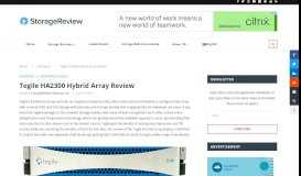 
							         Tegile HA2300 Hybrid Array Review | StorageReview.com - Storage ...								  
							    