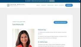 
							         Tejal Mehta, MD - Tryon Medical Partners								  
							    