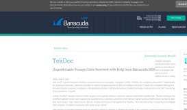 
							         TekDoc Solutions Success Story - Barracuda MSP								  
							    