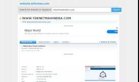 
							         teknetmahindra.com at WI. :: Mahindra Claim Infoline								  
							    