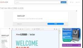 
							         TekTalk WELCOME GUIDE - PDF - DocPlayer.net								  
							    