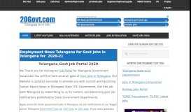 
							         Telangana Govt Jobs - Employment News 2019-20								  
							    