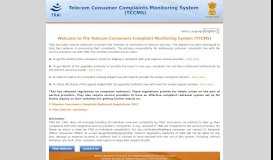 
							         Telecom Consumer Complaints Monitoring System								  
							    