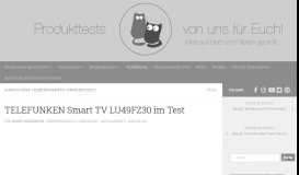 
							         TELEFUNKEN Smart TV LU49FZ30 im Test - Produkt-Tests.com								  
							    