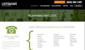 
							         Telemarketing Data Lists – US Consumer & Business Phone Contacts								  
							    