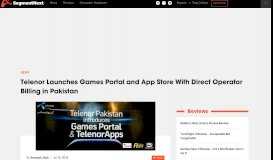 
							         Telenor Launches Games Portal and App Store With Direct Operator ...								  
							    