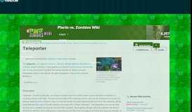 
							         Teleporter | Plants vs. Zombies Wiki | FANDOM powered by Wikia								  
							    