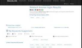 
							         Teletech kronos login Results For Websites Listing								  
							    