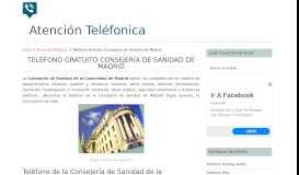 
							         Teléfono CONSEJERÍA SANIDAD Comunidad Madrid Atención al ...								  
							    