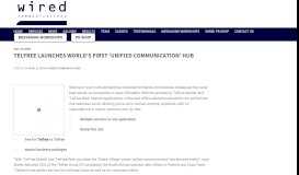 
							         TELFREE LAUNCHES WORLD'S FIRST 'UNIFIED ...								  
							    
