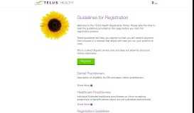 
							         TELUS Health Registration Portal								  
							    