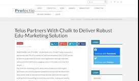 
							         Telus Partners With Chalk to Deliver Robust Edu-Marketing Solution ...								  
							    