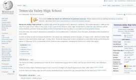 
							         Temecula Valley High School - Wikipedia								  
							    