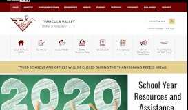 
							         Temecula Valley Unified School District / Homepage								  
							    