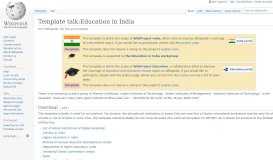 
							         Template talk:Education in India - Wikipedia								  
							    