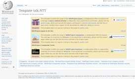 
							         Template talk:NTT - Wikipedia								  
							    