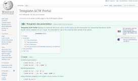 
							         Template:ACM Portal - Wikipedia								  
							    