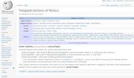
							         Template:Airlines of Mexico - Wikipedia								  
							    