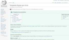 
							         Template:Egypt-gov-stub - Wikipedia								  
							    