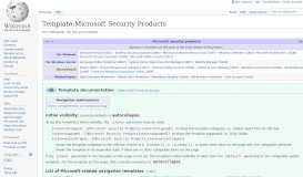
							         Template:Microsoft Security Products - Wikipedia								  
							    