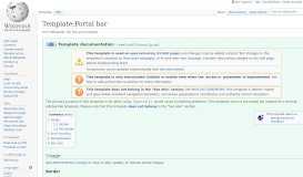 
							         Template:Portal bar - Wikipedia								  
							    