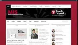 
							         Temple MIS – Connect and innovate with an elite information systems ...								  
							    