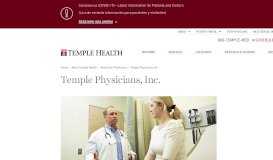 
							         Temple Physicians, Inc. - Temple Health								  
							    