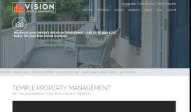 
							         Temple Property Management - Vision Realty & Management								  
							    