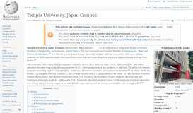 
							         Temple University, Japan Campus - Wikipedia								  
							    