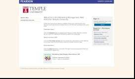 
							         Temple University | Pearson Learning Solutions								  
							    