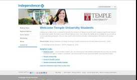 
							         Temple University Students - Independence Blue Cross								  
							    