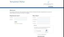 
							         Templeton Portal: Welcome!								  
							    