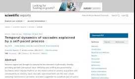 
							         Temporal dynamics of saccades explained by a self-paced process ...								  
							    