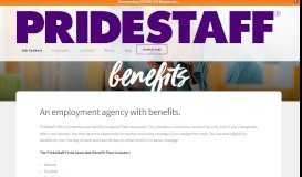 
							         Temporary Employment Agency Benefits | Job ... - PrideStaff								  
							    