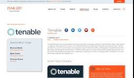 
							         Tenable | Investment | Insight Venture Partners								  
							    
