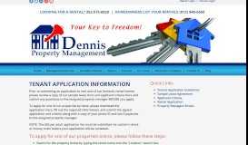 
							         Tenant Application - Dennis Property Management								  
							    