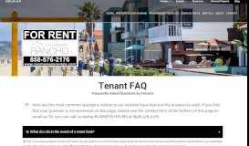 
							         Tenant FAQ - Rancho Mesa Properties - Property Management San ...								  
							    