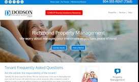 
							         Tenant FAQs - Dodson Property Management								  
							    