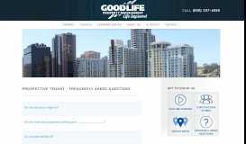 
							         Tenant FAQs - Good Life Property Management								  
							    
